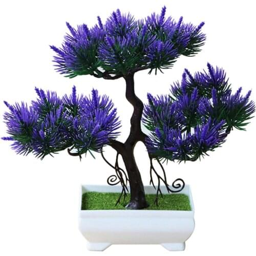 Artificial Plants Bonsai Small Tree Pot Plants Fake Flowers Potted Ornaments for Home Decoration Hotel Garden