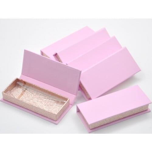 100/pack Wholesale False eyelash package box Faux Cils eyelash packaging boxes Makeup 25mm mink lashes pink Case Bulk Vendors