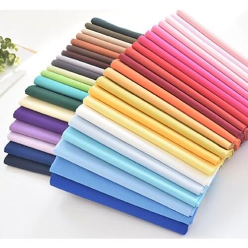 Summer Pure Color Poplin Fabric Pure Cotton Thin Fabric For Sewing Clothes Hand Patchwork Breathable Baby Shirt Dress