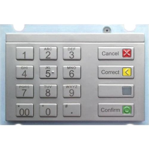 PCI 4.x/PCI4.0 Metal Pinpad for Wincor Nixdof EPP V6/EPP J6 for ATM,Metal Security Kiosk Encrypted Pin Pad keypad