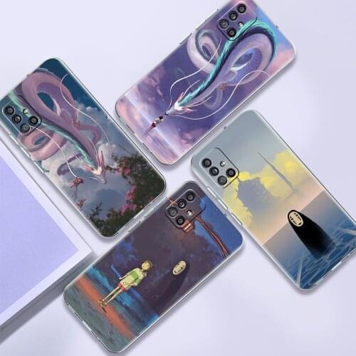 Soft TPU Case For Samsung Galaxy A51 A21s A52 A71 A12 A31 A41 A32 A02s M31 A11 A72 Transparent Phone Cover Anime Spirited Away