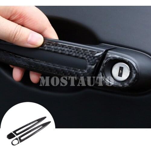 For BMW 2 Series 4 Series F22 F32 Carbon Fiber Car Door Handle Trim Cover 2014-2018 4pcs Car Accessories Interior Car Decor