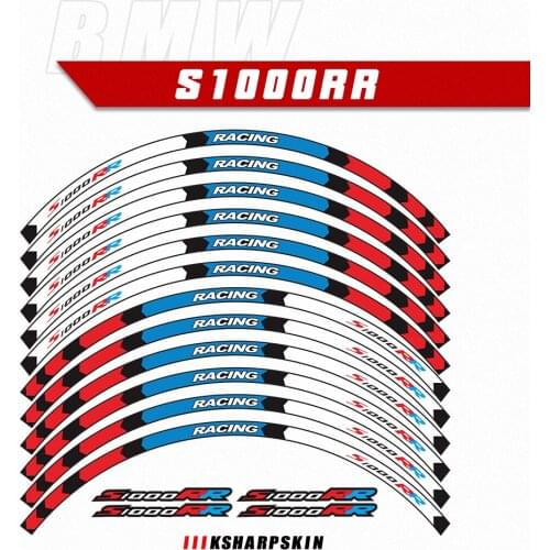 Motorcycle decal Outer wheel rim stickers tire film border reflective decals tire decoration sticker For BWM S1000RR s1000 rr