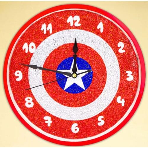 Pentagram Pentagram DIY Clock Diamond Painting Kits , Wall Decor with Colorful Diamonds ,Kids Arts and Crafts Kit Includes for