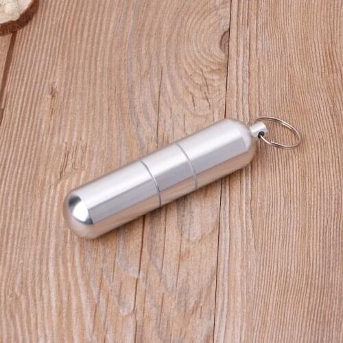 Portable Mini Aluminum Cigarette Case Keychain Waterproof Toothpick Holder 62KC
