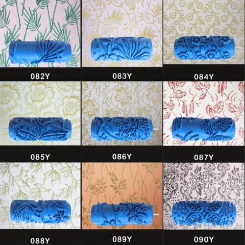 5" Embossed Paint Roller Sleeve Wall Texture Stencil Brush 3D Pattern Decor Wallpaper DIY Decoration Patterned Roller 082-103Y