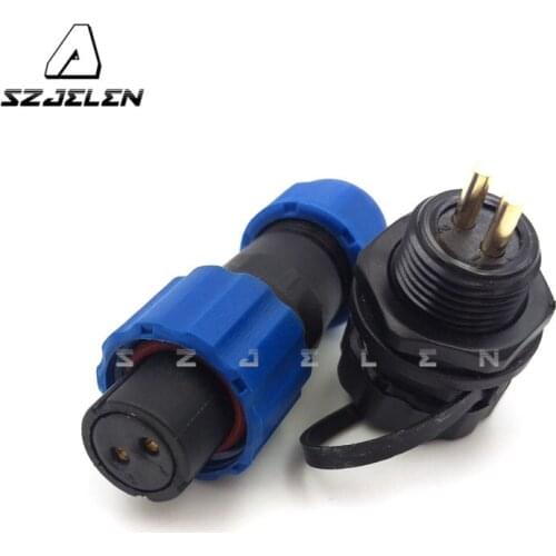 SD13TP-ZM , waterproof electric cable connectors 2-pin plug socket, 2 pin cable connector,IP68, Female connector, male socket