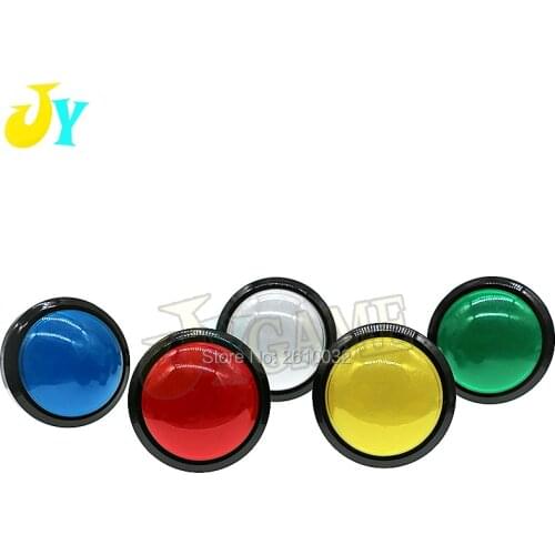 DC12V 60MM LED Light Button Big Round Convex Button Arcade Video Game Player Push Button Switch 1PCS