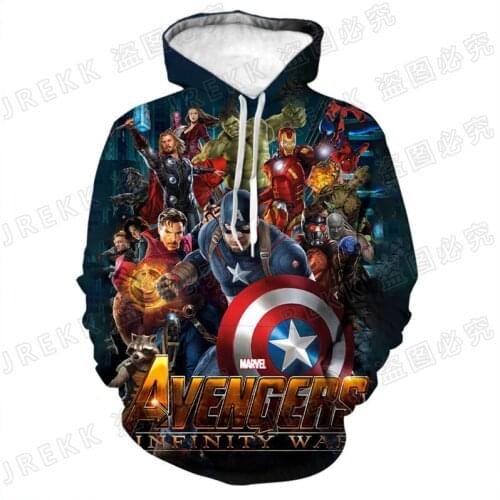 Mens Sweatshirt Cool 3D Printed Marvel The Avengers Boy Girl Kids Clothing Hoodies Streetwear Fashion Women Pullover Tops
