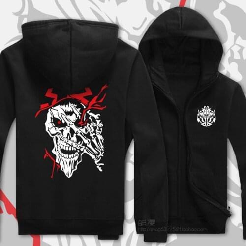 New Arrival Cosplay Men Women for Anime Overlord Ainz Ooal Gown Design Long Sleeve Hoodies for Unisex Zipper Hooded Sweatshirt