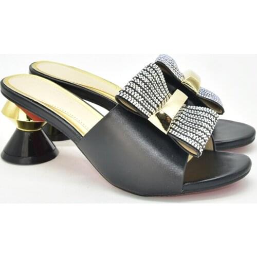 2021 Fashion Women Nigerian Women Shoes Decorated with Rhinestone Open Toe Pumps Ladies Shoes and Sandals High Heels Lday Pumps