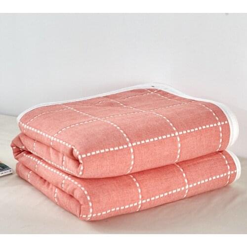Cozy Lightweight Muslin Cotton Blanket for Baby Adult Throw Blanket for Bed Couch & Sofa Summer Bedding Coverlet
