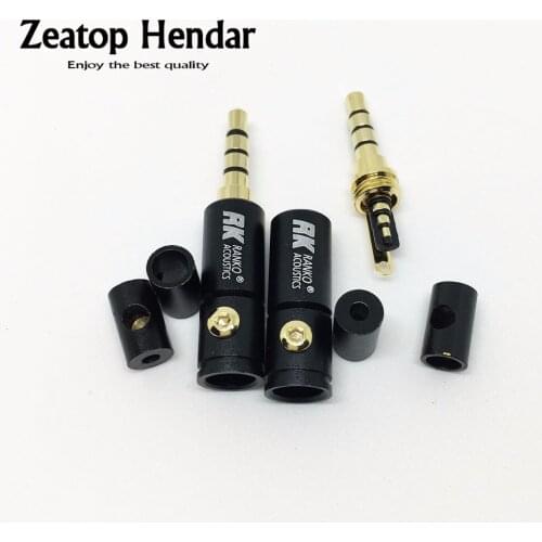 10PCS High Quality 3.5 mm Male 4 Pole Headphone Plug Stereo Audio Jack Connector for 4mm Cable Adapter