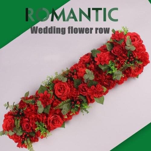 100cm Wedding Flower Row Arch Arrangement Flowers Stage Road Lead Flowers Wedding Scene Layout Party Decoration