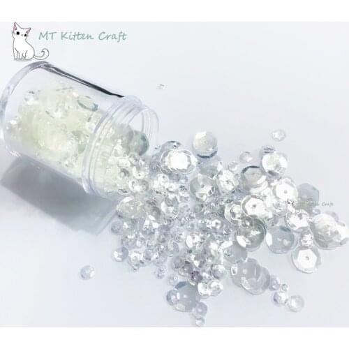 10g/bottle Crystal Sequins for Cutting Dies Stamps Stencils DIY Scrapbooking Decorative Embossing Handcraft Accessories