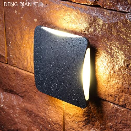 12W Square LED wall light outdoor waterpoof aluminum wall lamp UP DOWN porch lights decoration front door aisle balcony corridor