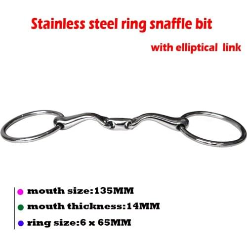 13.5cm Stainless Steel Horse Snaffle Bit Loose Ring Bit Horse Equipment