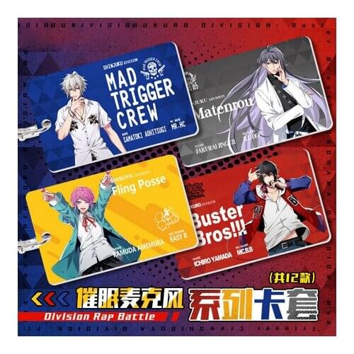 2021 Division Rap Battle Hypnosis Mic Ichiro Yamada Ramuda ID Bus Bank Card Holder Keychain Card Case Pendant Toy Cosplay Anime