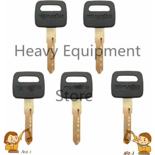 5 PCS Heavy Equipment Key For Komatsu Excavator Accessories , Fit PC200-8 300-8 400-8
