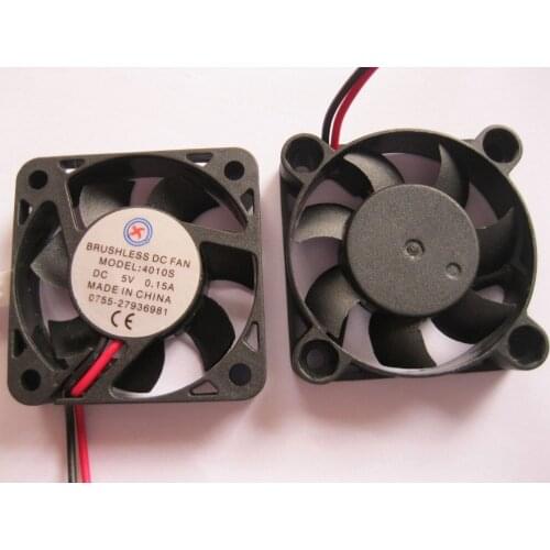26 pcs Brushless DC Cooling Fan 4010S 5V 7 Blade 40x40x10mm Black 2 Wires