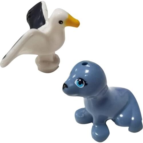 Locking Friend Animal Seals And Seagull Building Blocks Educational Toys Birthday Present MOC Small Toy Compatible Friends Model