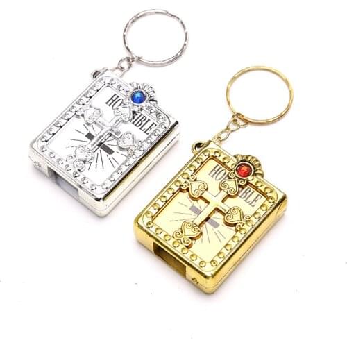 Keychain Religion English Version Mini Holy Bible Key Chain Book Christian Jesus Key Ring Keyring Gift Prayer God Bless