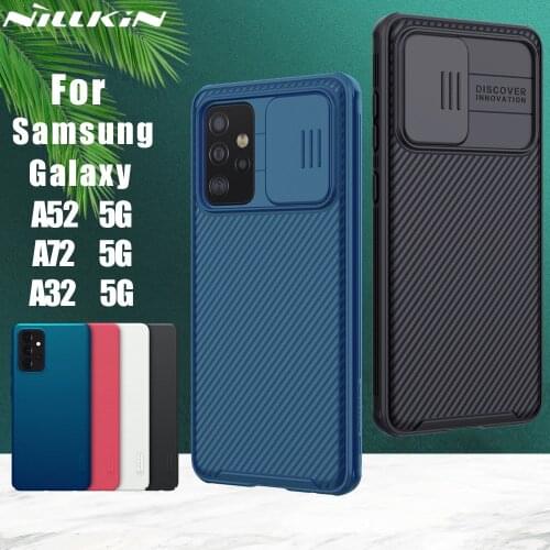 Camera Protection Slide CamShield Back Cover NILLKIN Case For Samsung A72 A52 A32 5G Super Frosted Shield matte hard back cover