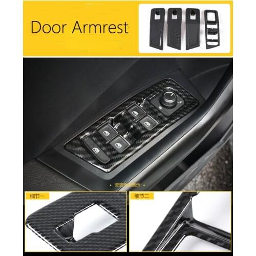 Door Armrest Window Glass Lift Control Button Panel Cover Trim Accessories For Volkswagen T-ROC 2018-2020