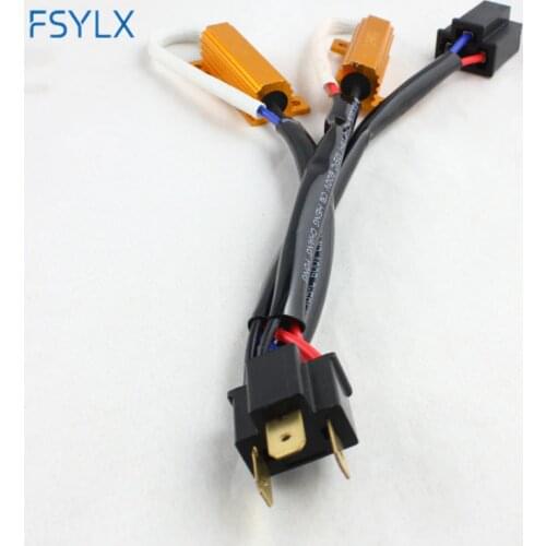 FSYLX H4 HB2 9003 50W 6Ohm Canbus led hid Headlight Load Resistor h4 Fog Light Lamp Decoder Connection Resistance no error