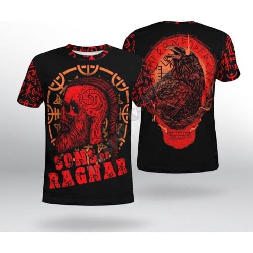 PLstar Cosmos Viking Tattoo Wolf Eagle 3D Printed t-shirt Harajuku Streetwear T shirts Hip hop Men For Women Short Sleeve