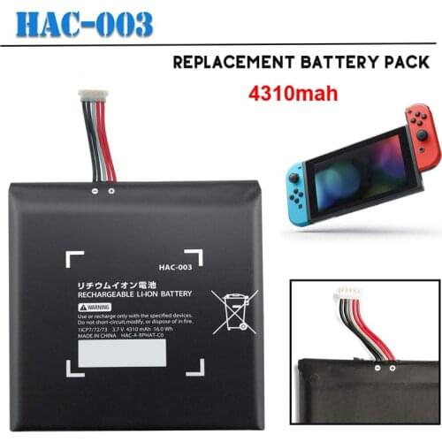 HAC-003 Rechargeable Battery for Nintend Nitendo Switch Console 3.7V 4310mAh Li-ion Batteries Replacement Charger Battery