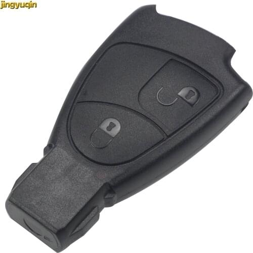 Jingyuqin 10pc 2 Button Remote Car Key Case Shell for Mercedes for Benz B C E S ML SLK CLK Class Key Shell Fob Cover Car-styling