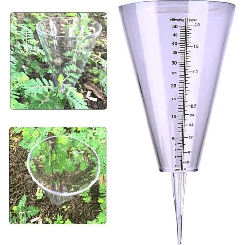 Cone Rain Gauge Measurement Ground Spike Precipitation Garden Yard Rainfall Measuring Tools Outdoor Meteorological Measurer