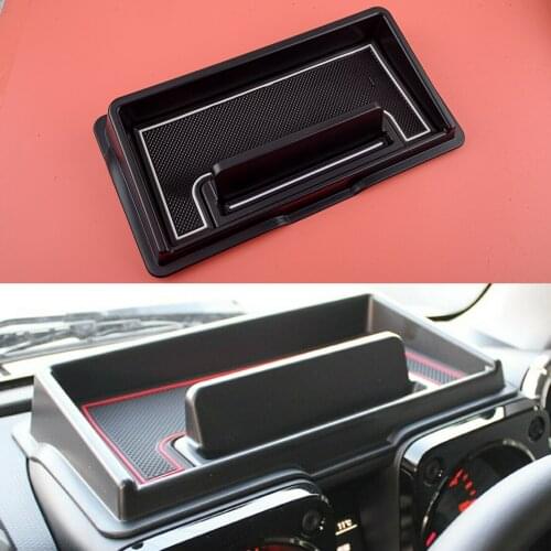 Car Front Center Console Dashboard Storage Box Tray Organizer Phone Holder Mat Fit for Suzuki Jimny 2019 2020 2021 Accessories