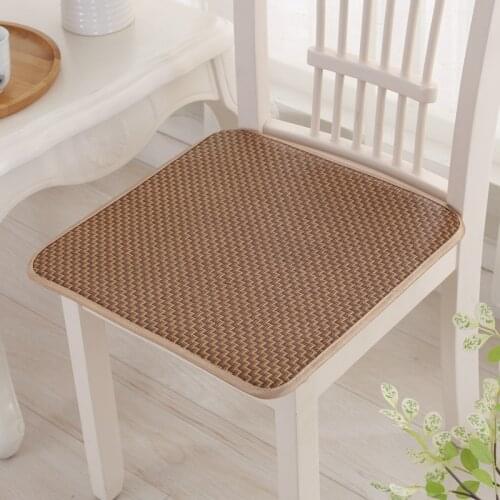 Square Summer Cool Rattan Seats Cushion For Home Office Student Mat Decoration Breathable Dinning Room Sofa Computer Chair Pads