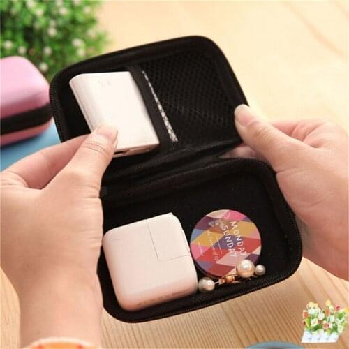 Mini Hold Case Storage Case For Headphones Earphone Earbuds Carrying Hard Bag Box Case For Keys Coin Travel Earphone Acc bue