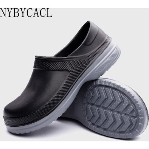 Men Non-Slip Work Rain Shoes Breathable Oil-Proof Chef Shoes Waterproof Car Wash Shoes Woman galoshes Unisex Rubber rainshoes