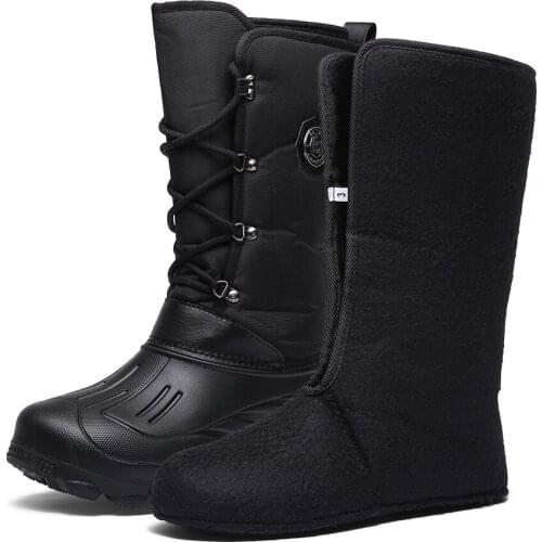 Hot Sale Men Winter Boots Warm Leather Snow Work Boots Male Waterproof High Boots Men Hiking Black Army Casual Hunting Motocycle