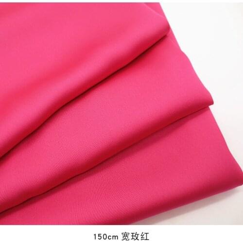 Opaque Elastic Satin Chiffon fabric Per Meters for Dress Wedding Dress Skirt Clothing Lining Sewing Brocade By The Meter Plain