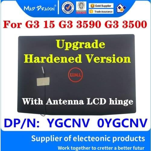 New Original YGCNV 0YGCNV For Dell G3 15 3590 3500 LCD Rear Cover Black Top Shell Screen Lid Red LOGO With Antenna LCD Hinge