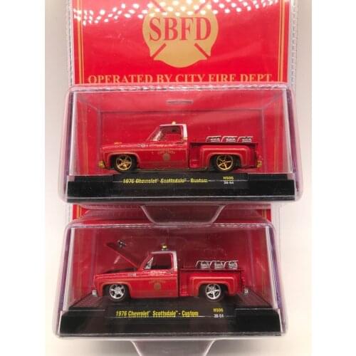 NEW M2 machines 1:64 1976 chevrolet Scottsdale custom SBFD Limited collection die-cast metal car models