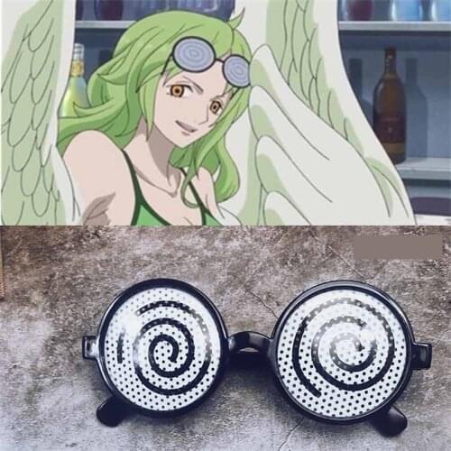 New Harpy Cosplay Glasses Vertigo Dizzy Pattern Funny Decorative Glasses Anime Eye Glass Halloween Costume Accessory