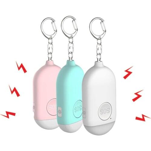Personal Pull Pin Self-Defense Emergency Security Alarm 120dB Sound Built-in Chargeable Battery