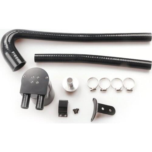 Black Aluminum Alloy Reservior Oil Catch Can Tank with radiator hose for BMW 125i 220i 228i 320i 328i 420i 428i N20 N26