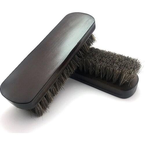 Horsehair Shoes Shoe Brush Brushed Oiled and Polished Frosted Suede Suede To Gray Leather Dark Brown Shoe Cleaner