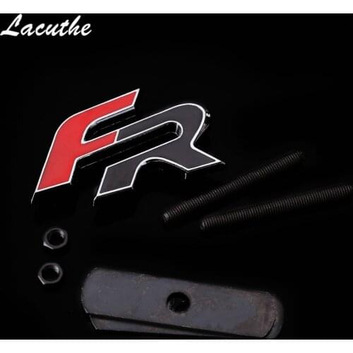 Car Styling FR Metal Front emblem Grill Car Stickers For Seat leon FR+ Cupra Ibiza Altea Exeo Formula Racing Car Accessories