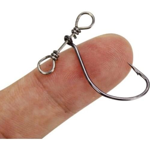 10/20pcs Spin Shots Drop Shot Hook With Rotation 360° Swivel High-carbon Steel Fishing Hooks Fishing Tackle Accessories Pesca