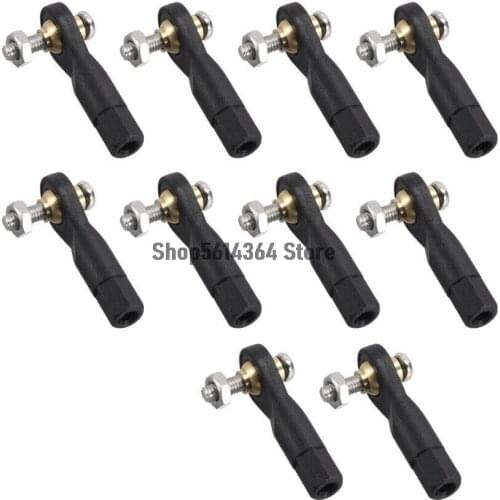 10 PCS M3 3.0xL29mm Lever Steering Linkage Tie Rod End Ball Head End for RC Car