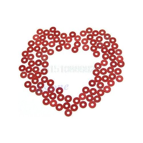10bags/lot Red M3 Flat Spacer Washers Insulation Gasket Ring New