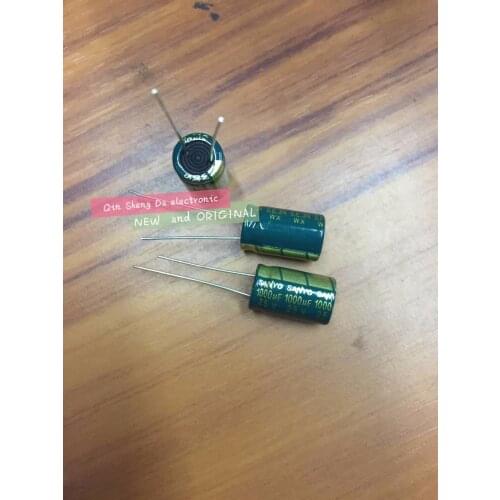 100 PCS 1000uF 25V 10*16mm 25V 1000uF EleHigh frequency ctrolytic Capacitor 1000uF25V